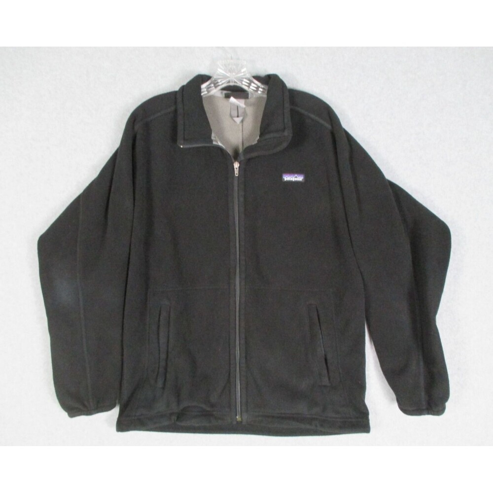 Patagonia Synchilla Mens Jacket Large Full Zip Fleece Pockets Outdoors Hiking